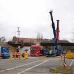 Neubau von Eisenbahnbrücken in Hannover - Vorbereitung der Sperrpause